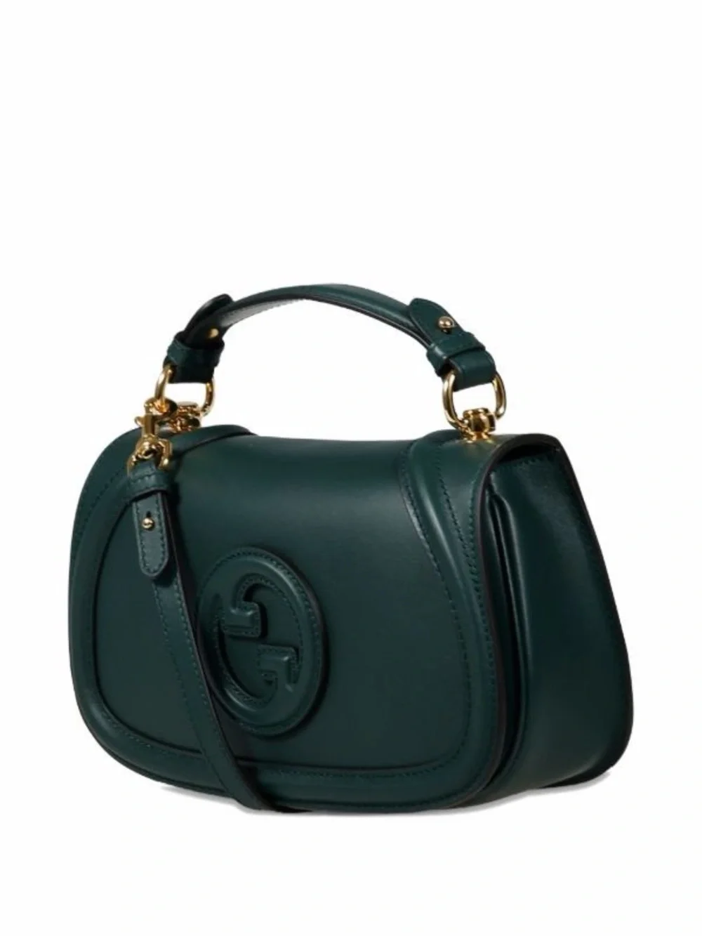 NWT GUCCI MEDIUM BLONDIE LOGO EMBOSSED TOTE BAG CALF LEATHER - Picture 2 of 13